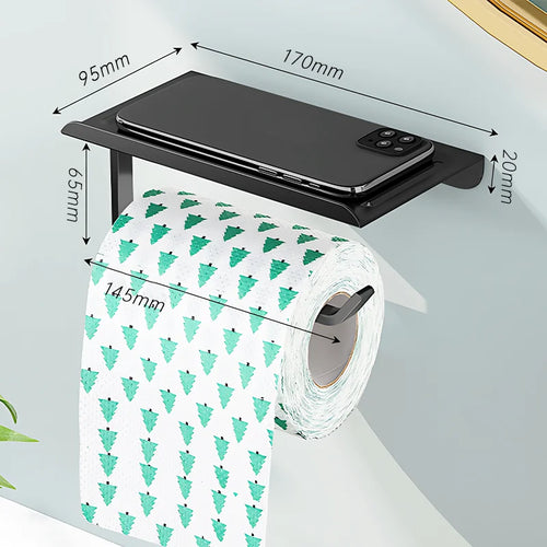 Toilet Paper Holder Wall-Mounted Aluminum alloy Toilet paper holder