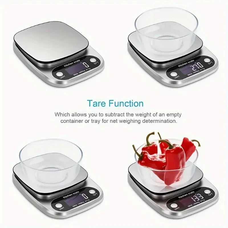 1pc Accurate Digital Kitchen Scale for Cooking and Baking - 22lb
