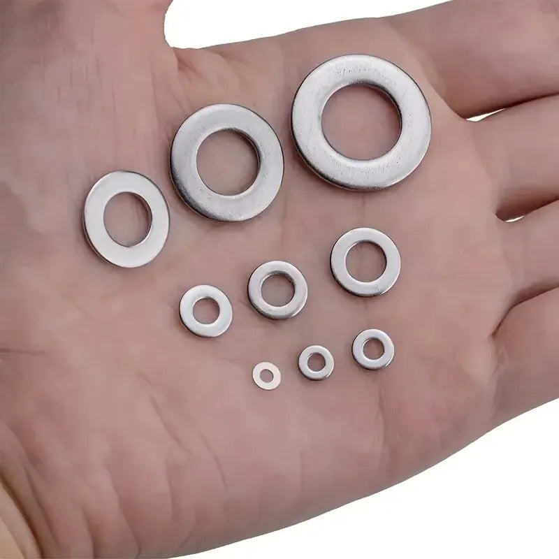 360/580pcs 304 Stainless Steel Flat Washers Set, Perfect For Home