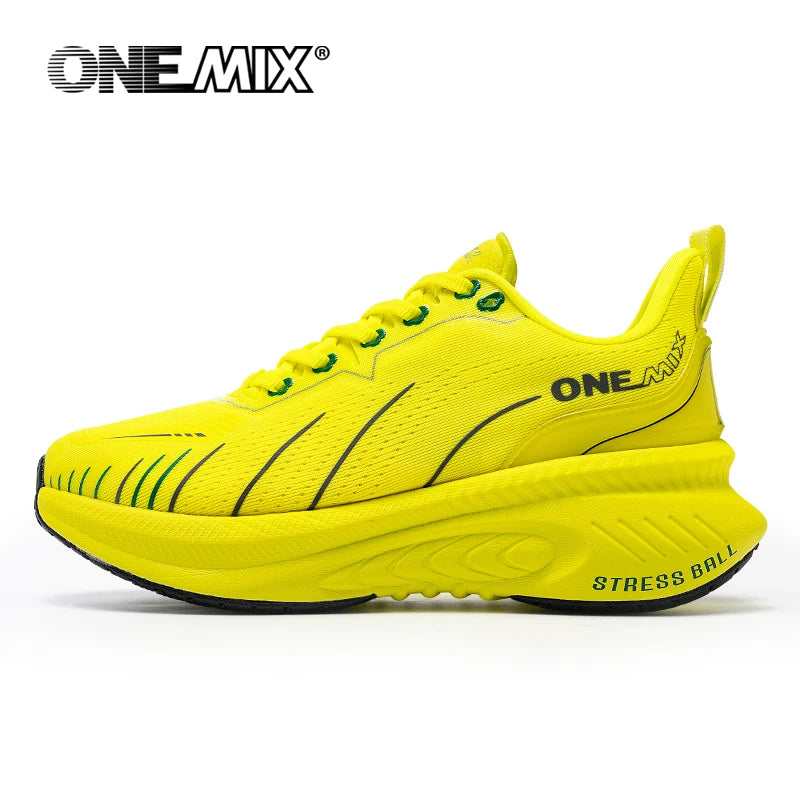 ONEMIX White Road Running Shoes for Men Air Cushion Outdoor Sport Shoes Male Trainers Summer Jogging Shoes Women Footwear