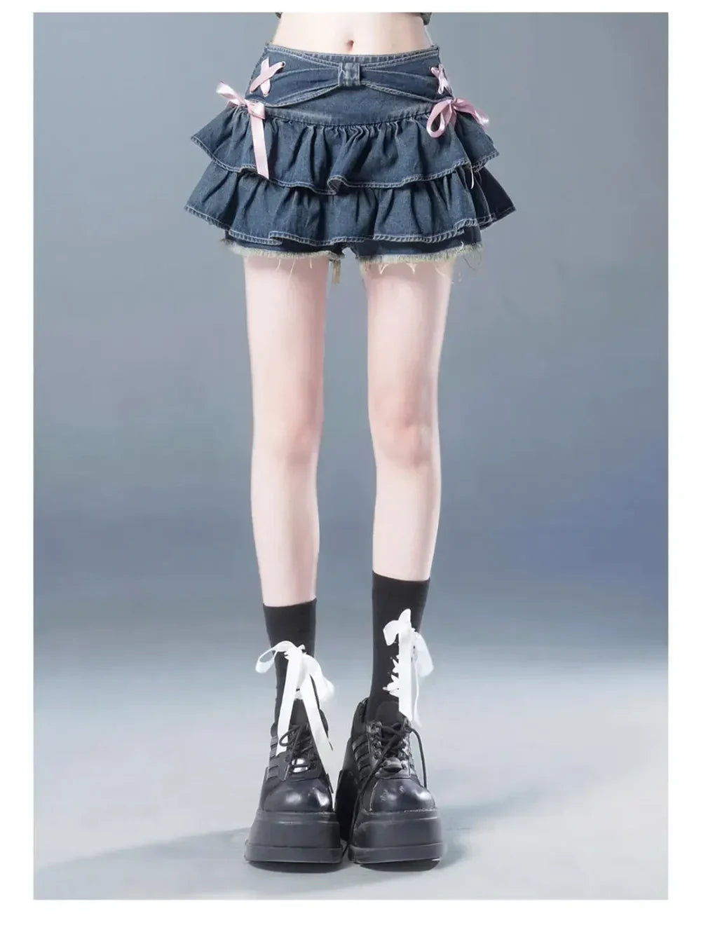 New Fashion Women Hot Girl Sweet Kawaii Bow Vintage Y2k Clothes