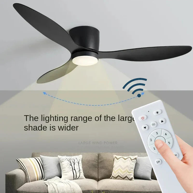 XINGOO Ceiling Fan White Low Floor Ultra Thin 17cm DC Ceiling Fan With