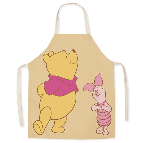 Disney Winnie the Pooh Apron Linen Cartoon Printing Apron Man Woman