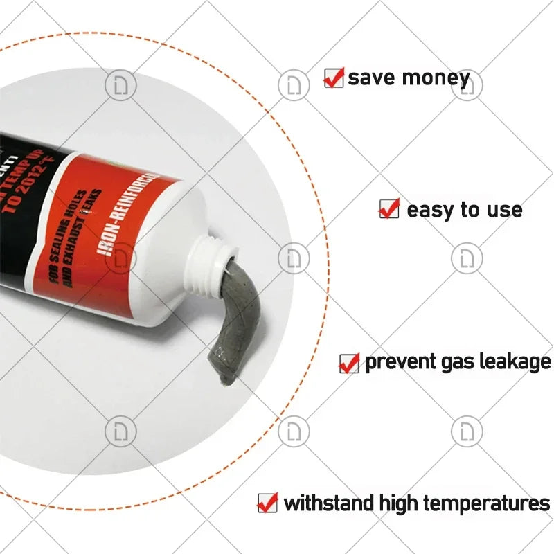 1PC High Temperature Sealant Car Exhaust Pipe Tailpipe Muffler
