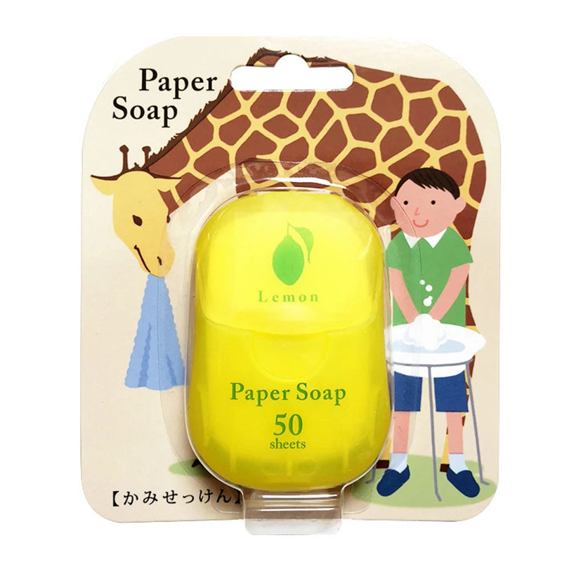 Box Disposable Soap Paper Travel Soap Paper Washing Hand Bath Clean