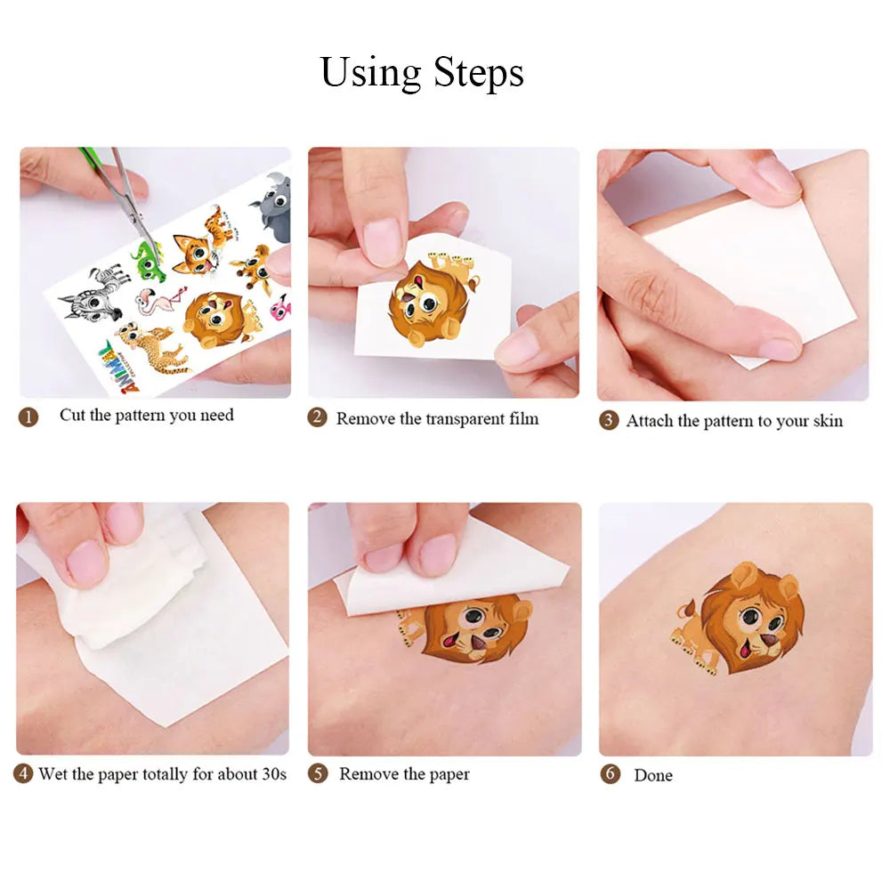 10pcs Halloween Facial Makeup Temporary Tattoo Stickers Waterproof Eye Decoration Tattoo