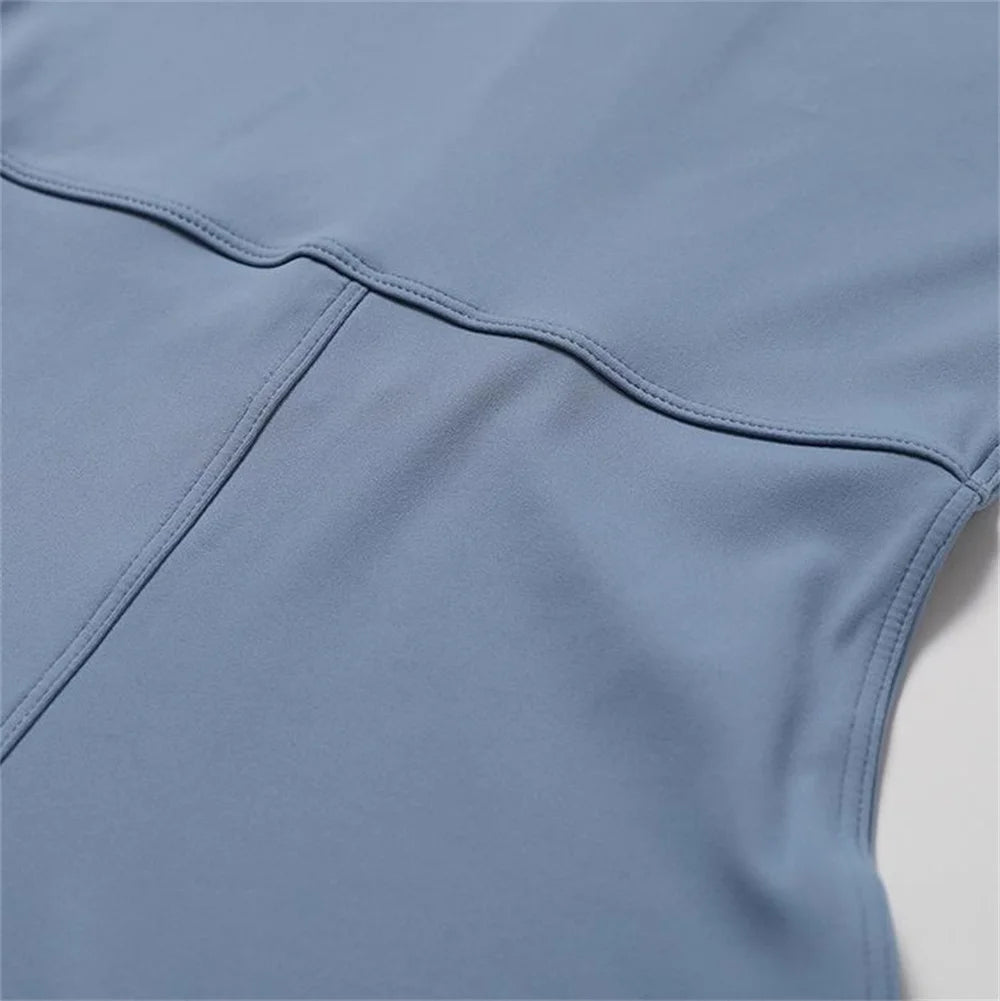 S-XL 2025 Nylon Zipper Long Sleeve Yoga Set Women One Piece Jumpsuit