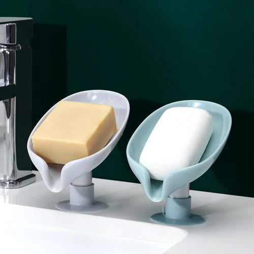 Suction Cup Soap dish For bathroom Shower Portable Leaf Soap Holder