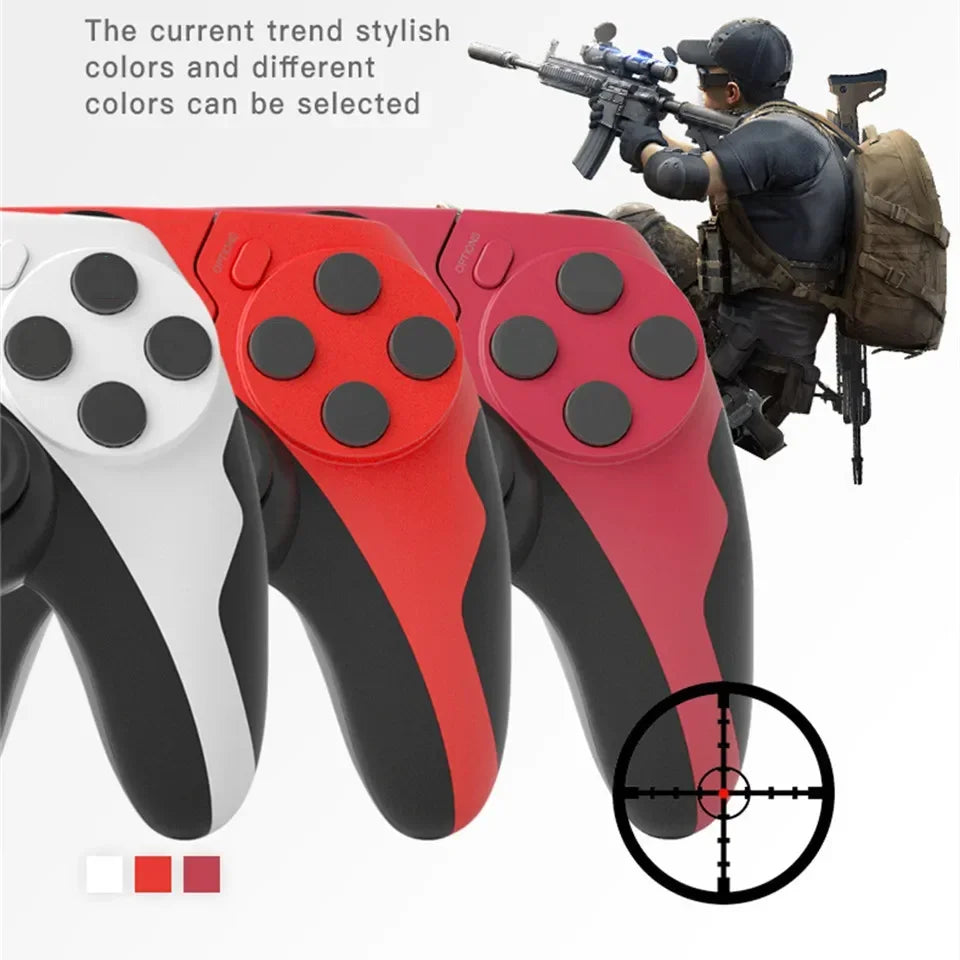 GAMINJA Wireless Controller Bluetooth Gamepad Double Vibration 6Axis