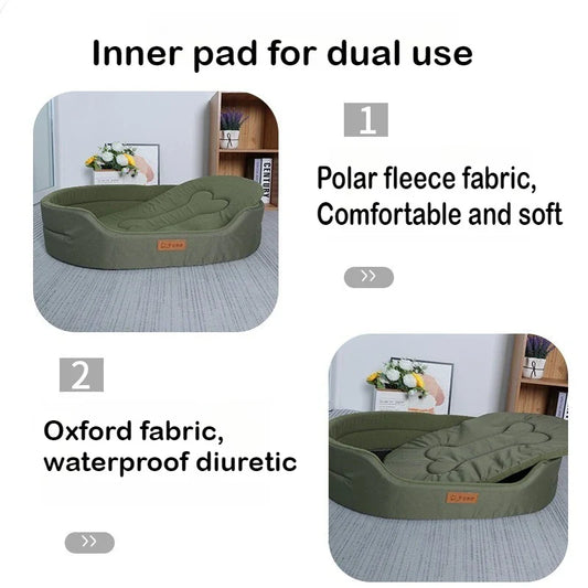 Oxford Cloth Kennel Oval Dog Four Seasons Universal High Appearance Level Shiba Inu Dog Mattress Cat Kennel Dog Bed Cat Bed
