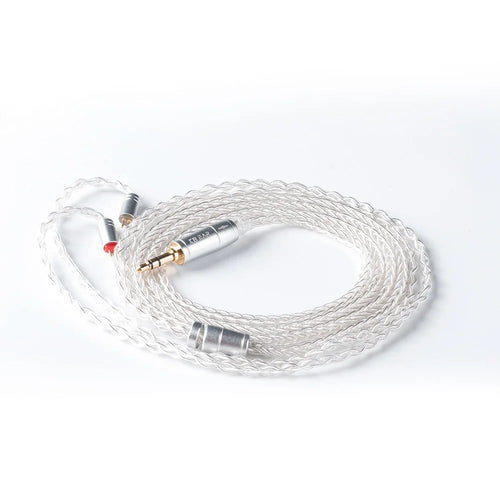 KBEAR 8 Core Upgraded Silver Wired Earphone Cable 2PIN/MMCX/QDC Gaming
