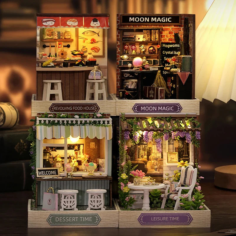 Magic Wooden Doll House Mini Kit DIY Handmade Assembly Model Building
