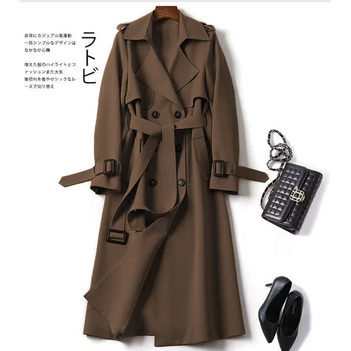 Autumn Winter Long Sleeve Trench Coat For Women 2024 Fashion Loose