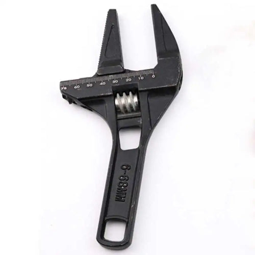 Black 16-68mm Adjustable Bathroom Wrench - Space-Saving And