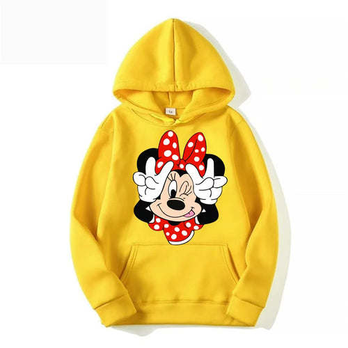 2024 Disney Minnie Mouse Cartoon Anime Women Pullover Tops Spring