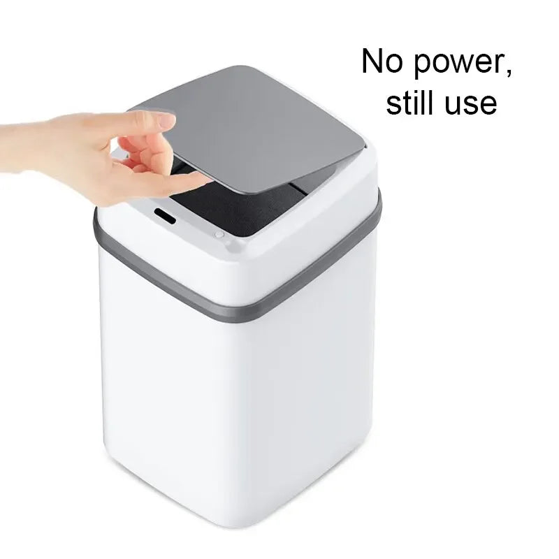 Kitchen Trash Bin 13L Bathroom Touch Trash Can In The Toilet Smart