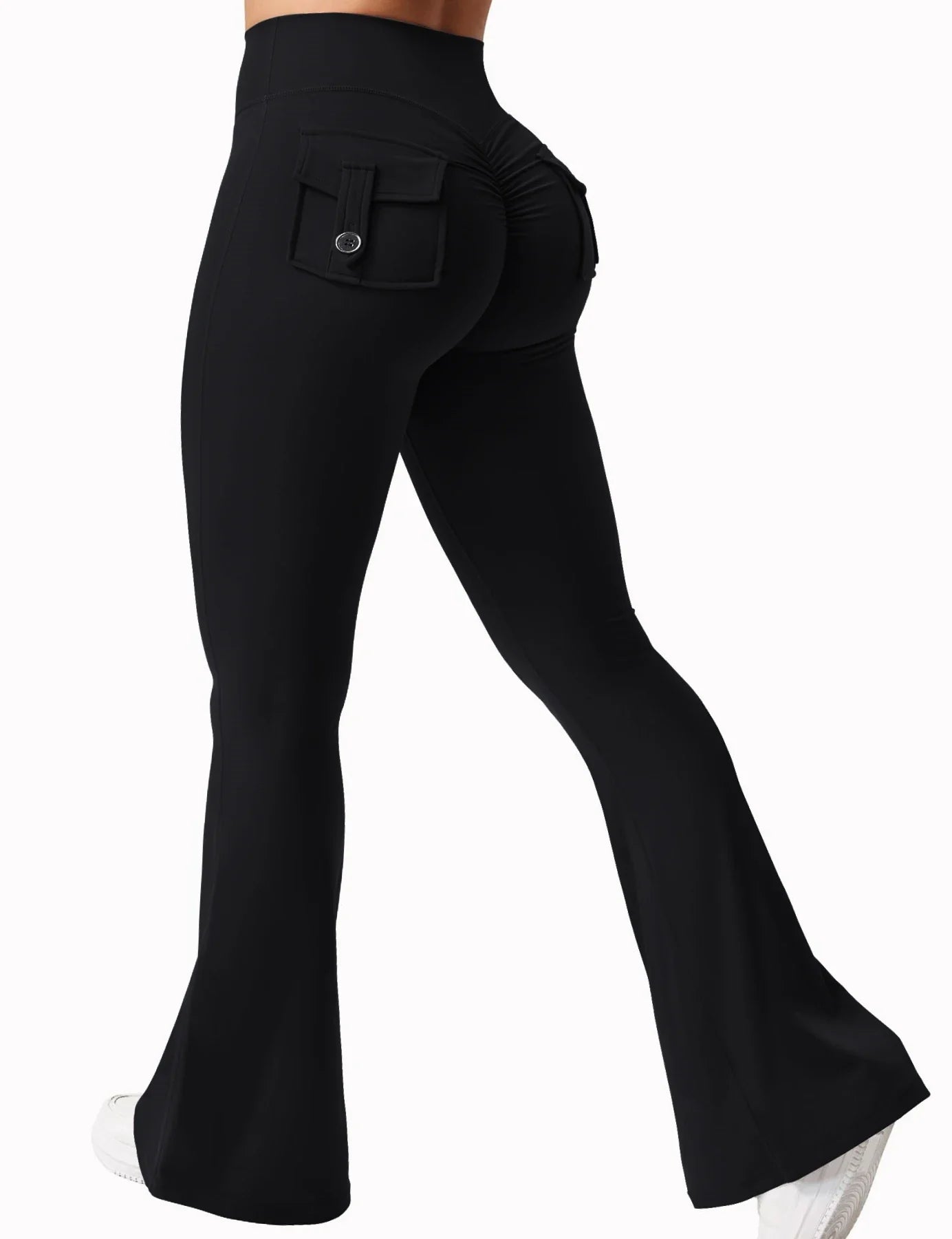 Newest Women Wide Leg High Stretch Yoga Leggings Naked Feeling