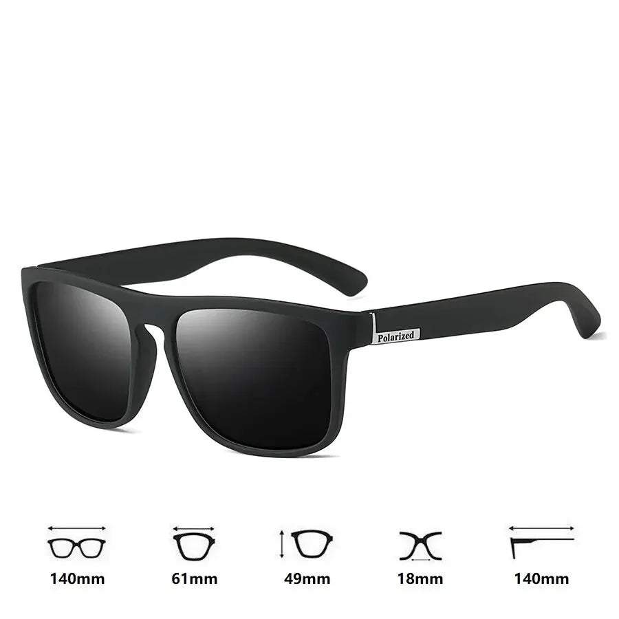 Men Women Polarized Sunglasses Luxury Brand Designer Vintage Square