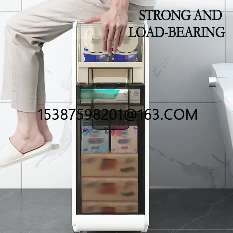 2/3/4Layer Toilet Storage Cabinet Bathroom Drawer Closestool Crevice