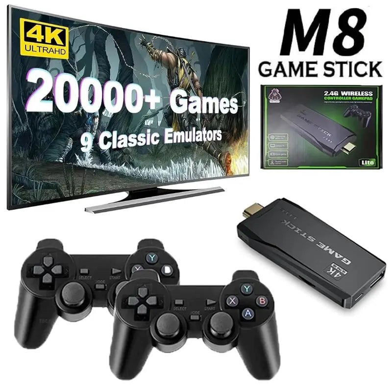 Video Game Console Built-in 20000 Games Wireless Controller TV Game