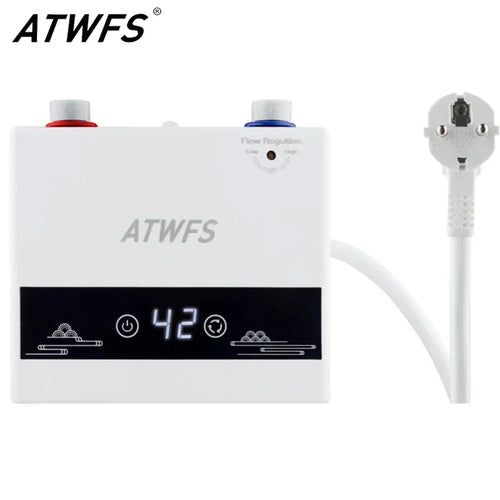 ATWFS Instant Water Heater 220V 4600W Portable Electric Heaters for