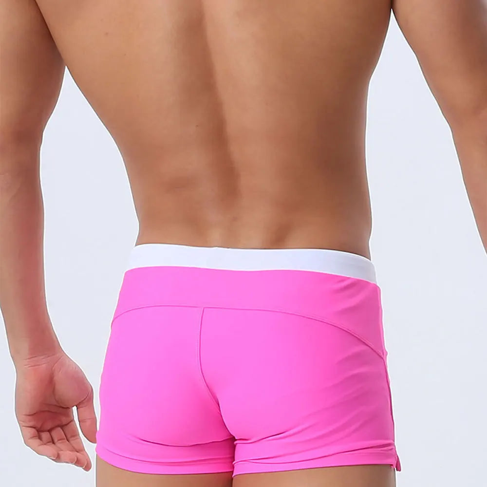 M-5XL Zipper Pocket Swimwear Men Swimming Trunks 2024 Swimsuits Man