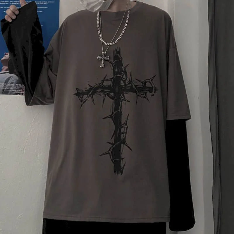 Men T Shirts autumn men Clothes anime casual Long Sleeved Oversized