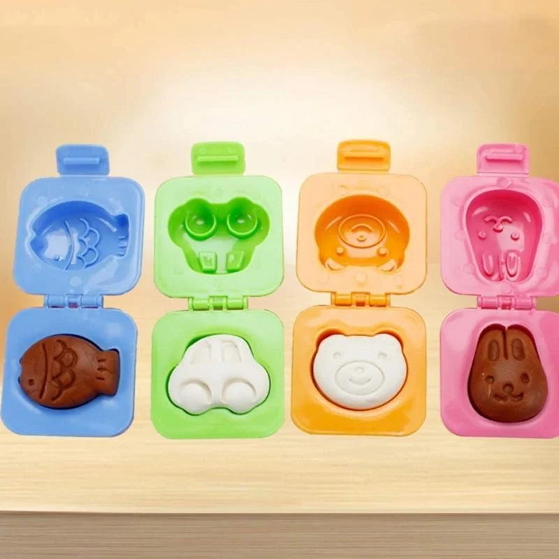 6Pcs/set Cartoon Rice Ball Mold Boiled Egg Mold Bento Maker Sushi