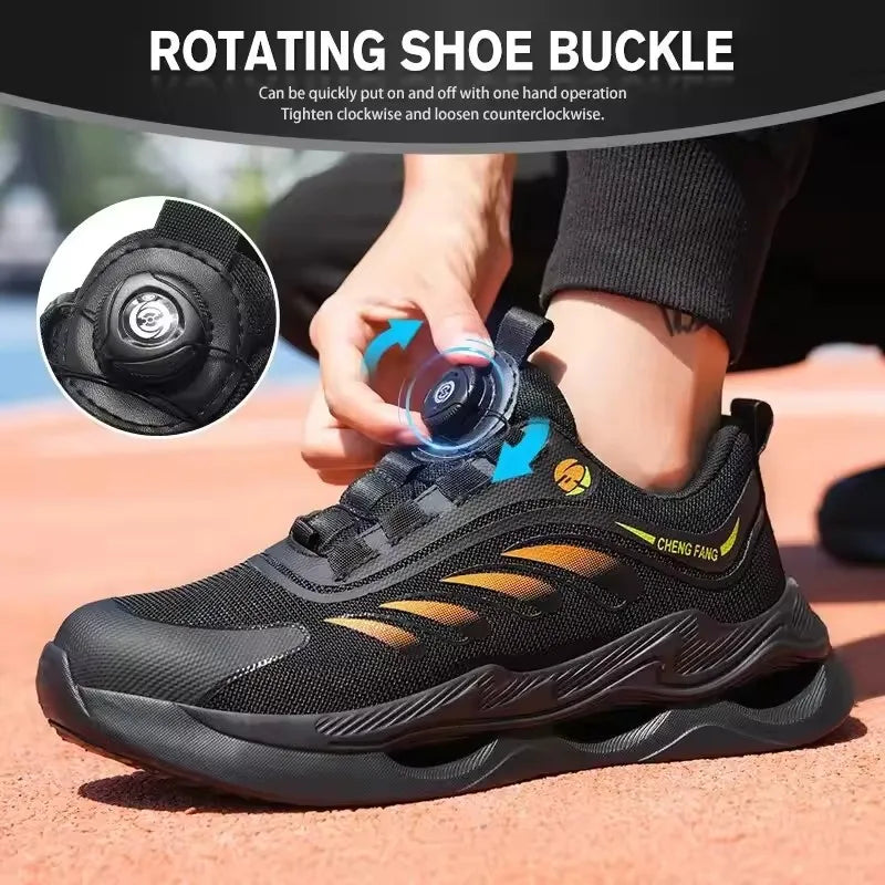 NEW Rotary Buckle Security Boots for Men Work Sneakers Women Boots