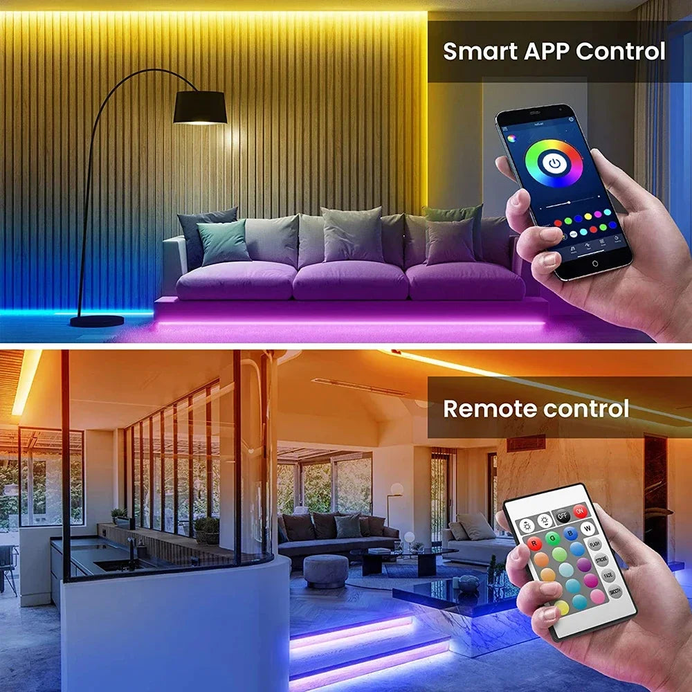 RGB 5050 Led Strip Lights with Remote Control Led Tape Flexible RGB