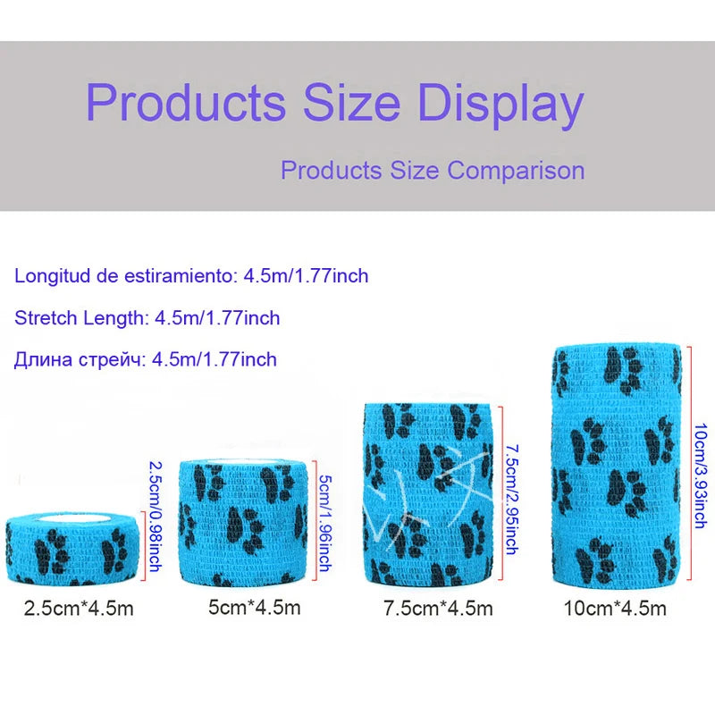 COYOCO Printed Self Elastic Adhesive Athletic Tape Wraps 2.5cm Sports