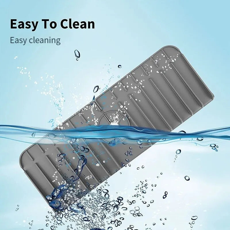Silicone Faucet Mat Dish Soap Sponge Holder Kitchen Sink, Kitchen