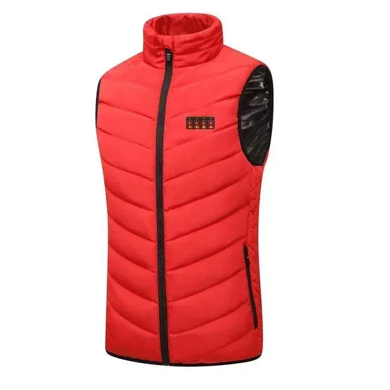 21 Zone Heating Vest Men's USB Infrared Thermal Jacket Smart Heating