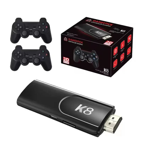 K8 Game Stick with Dual 2.4G Wireless Gamepad Support 4K HD Output