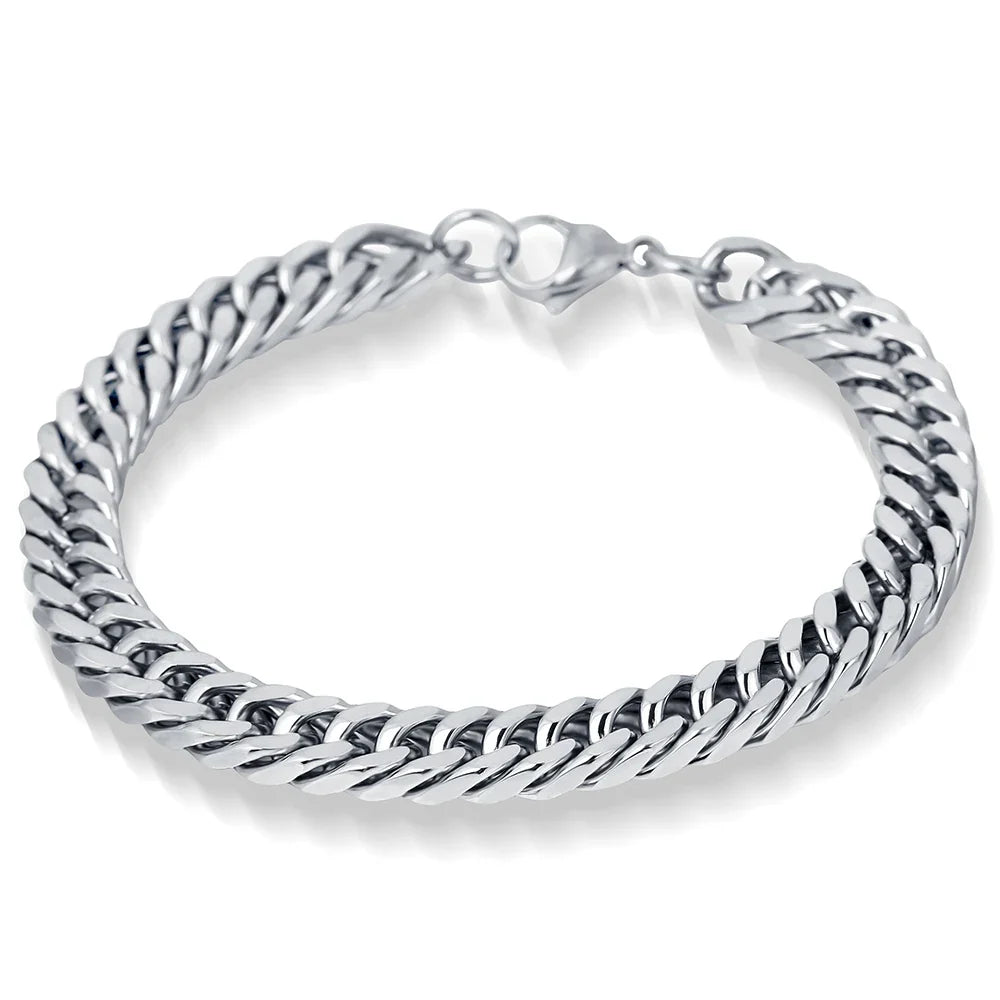 12MM titanium steel personalized and versatile bicycle bracelet for trendy men