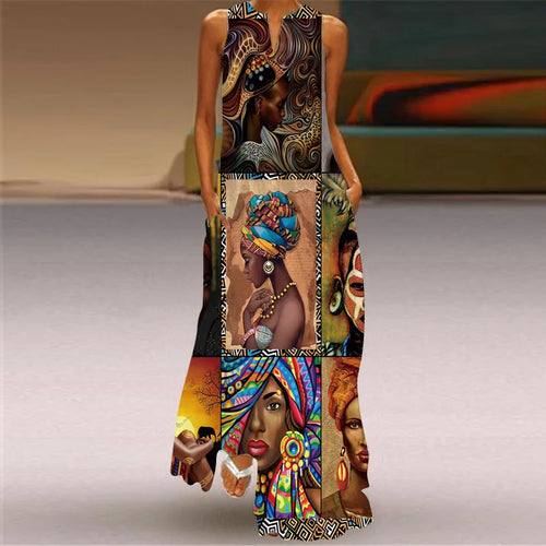 New African Women's Long Dresses Spring/Summer Fashion Bohemian Beach