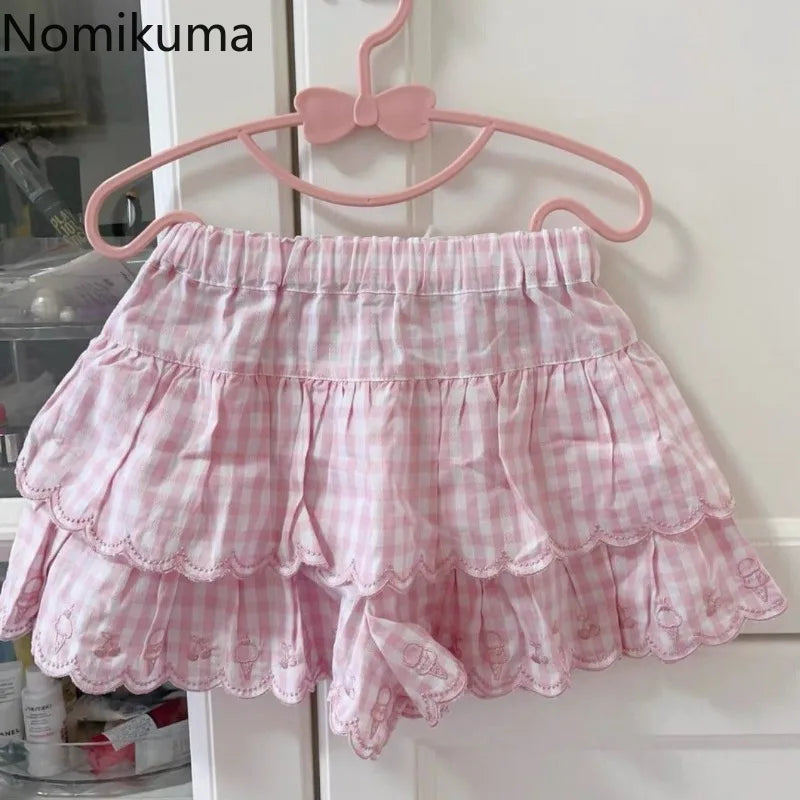 2025 Faldas Mujer De Moda Japanese Summer Skirt Women High Waist Jupe