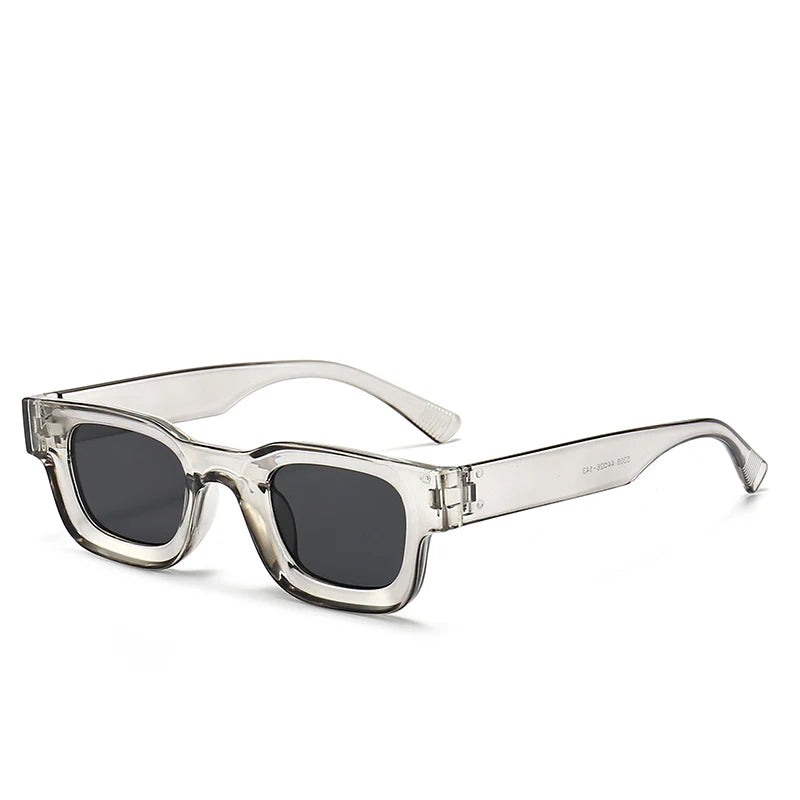 Small Sunglasses Rectangle Thick Frame Square Sun Glasses Men's Black