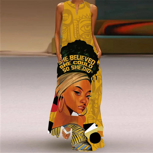 New African Women's Long Dresses Spring/Summer Fashion Bohemian Beach