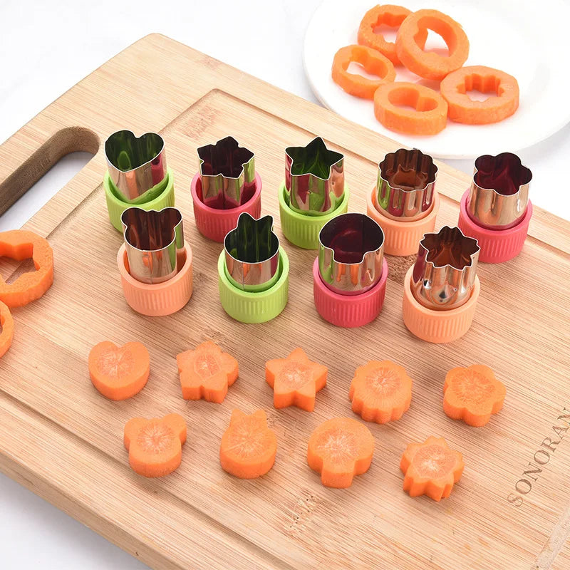 3/9pcs Fruit Cutters for Children Kids Food Cookie Sandwich Mold Maker