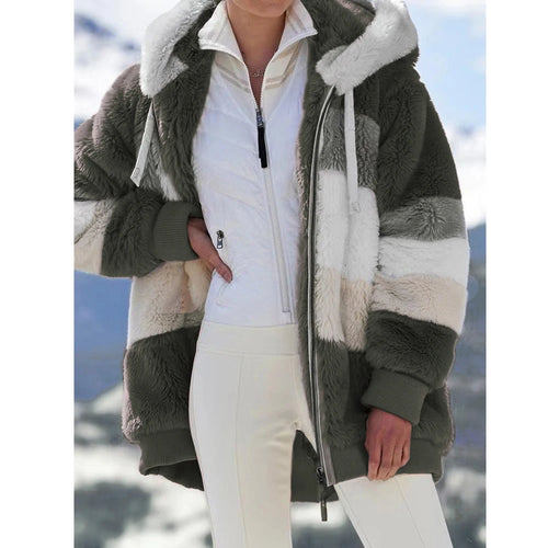 Oversized Jacket for Women Coat 2023 Autumn Winter Warm Plush Pocket