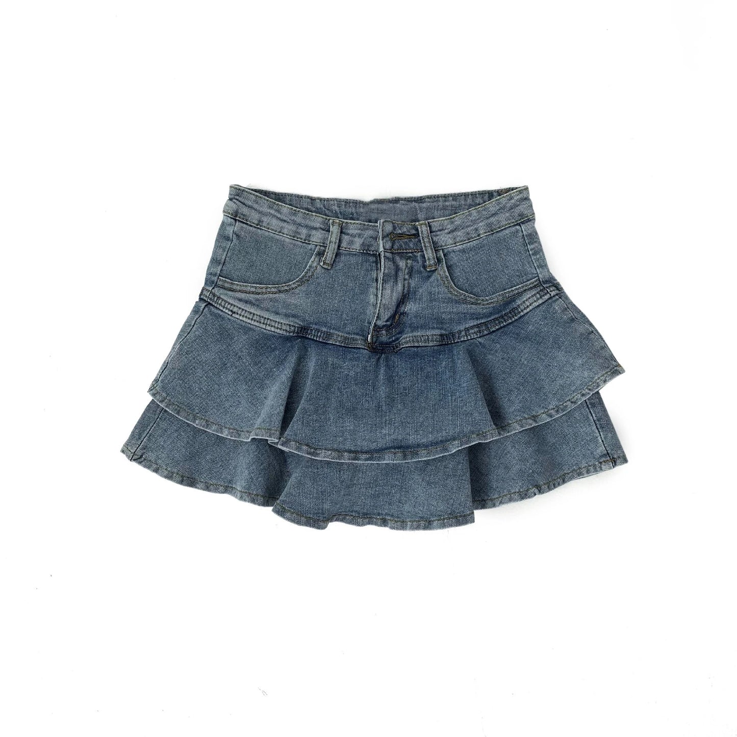 Vintage Denim Skirt Shorts Women Summer Korean Fashion High Waist