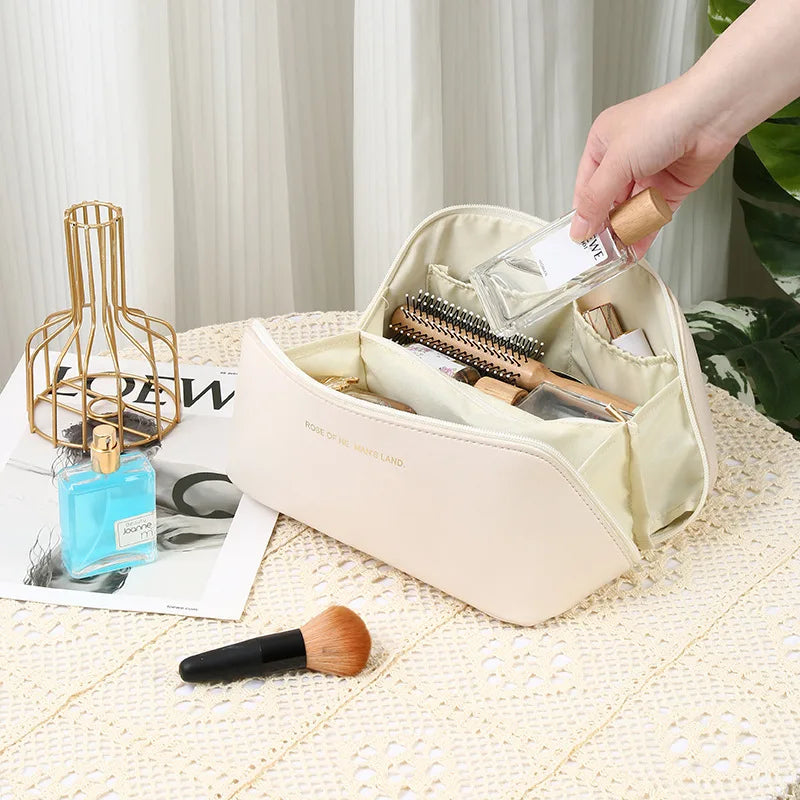PU Clear Makeup Bag Ladies Travel Cosmetic Bag Transparent Toiletry