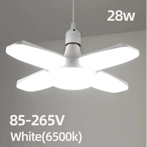 E27 Fan Foldable 28W LED Bulb AC220V/110V 40 Bulb Deformation for Home