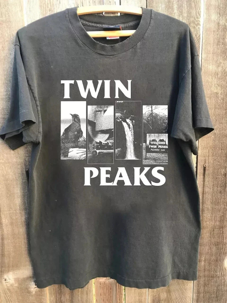 Remake Twin Peaks Basic Charcoal T shirt Retro style classic tee S-4XL