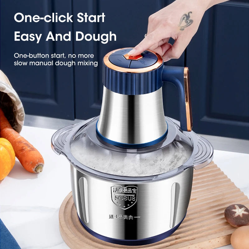 5L Electric Meat Grinders 304 Stainless Steel Food Crusher