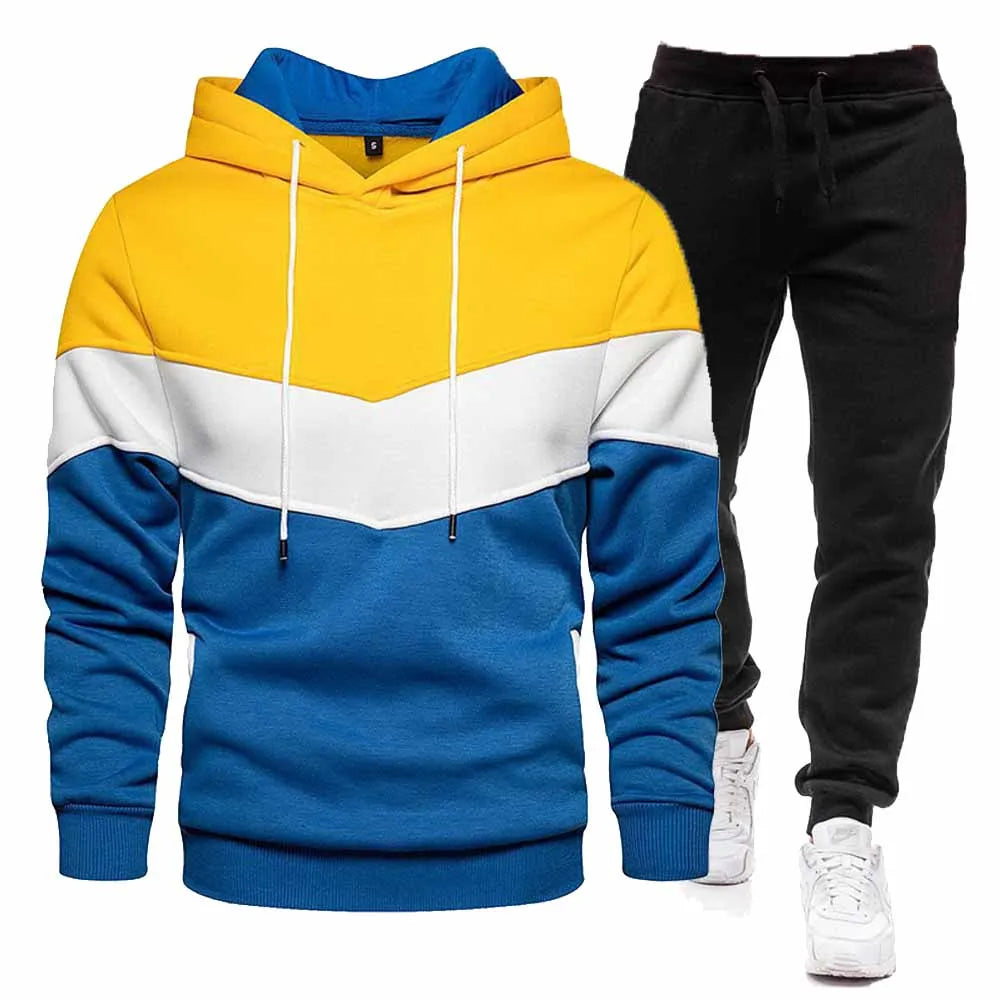 2024 Fashion Men's Tracksuit Sets Hoodie and Pants Women Solid Color