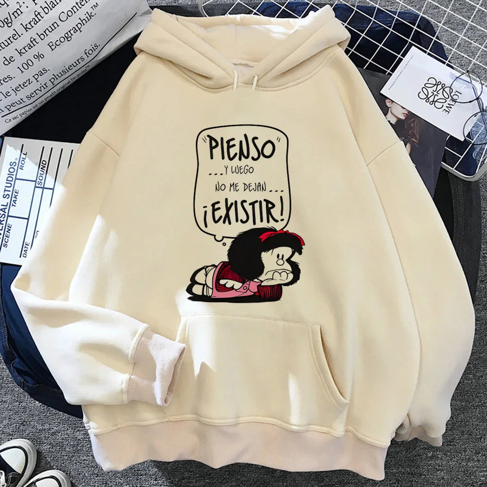 Mafalda hoodie graphic patterned funny youthful teen tracksuits