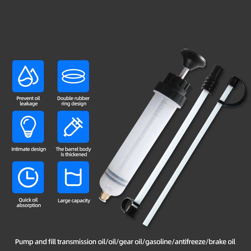 1.5L OilFluid Extractor Filling Oil Change Syringe Bottle Transfer