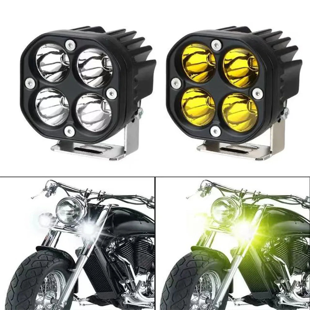 3 inch Mini LED Work Light Square Car Yellow White Motorcycle